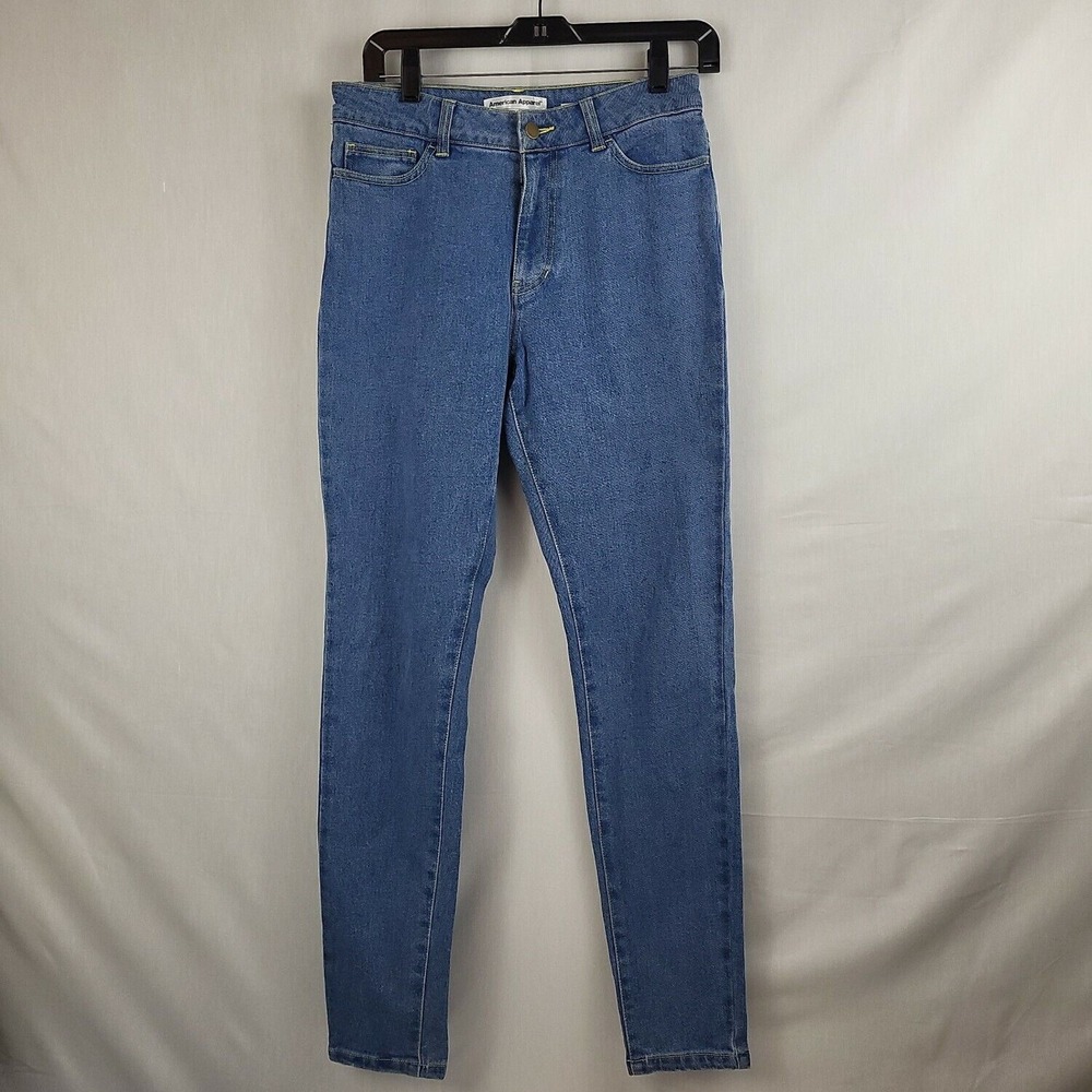 American Apparel Womens Blue Slim Fit Medium Wash‎ Denim Pencil Jeans Size 28